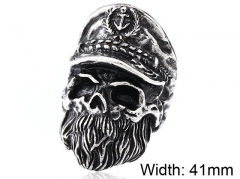 HY Wholesale 316L Stainless Steel Skull Rings-HY0012R231