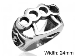 HY Wholesale 316L Stainless Steel Hollow Rings-HY0012R127