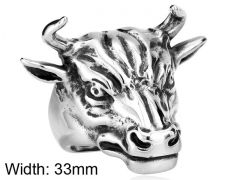 HY Wholesale Jewelry Stainless Steel 316L Animal Rings-HY0012R271
