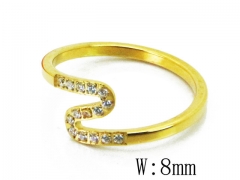 HY Wholesale 316L Stainless Steel CZ Rings-HY14R0669HHT