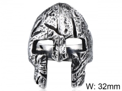 HY Wholesale 316L Stainless Steel Skull Rings-HY0012R316