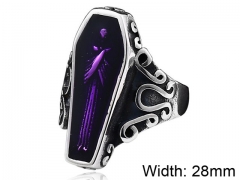 HY Wholesale 316L Stainless Steel Skull Rings-HY0012R197