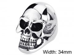 HY Wholesale 316L Stainless Steel Skull Rings-HY0012R207
