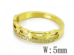 HY Wholesale 316L Stainless Steel CZ Rings-HY14R0675HHL