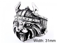 HY Wholesale Jewelry Stainless Steel 316L Animal Rings-HY0012R326