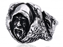 HY Wholesale 316L Stainless Steel Religion Rings-HY0012R421