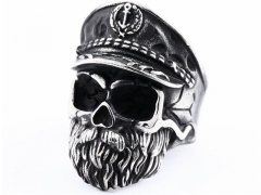 HY Wholesale 316L Stainless Steel Skull Rings-HY0012R341