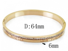HY Wholesale Stainless Steel 316L Bangle(Crystal)-HY14B0203HNX
