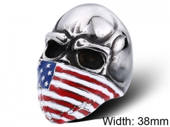 HY Wholesale 316L Stainless Steel Skull Rings-HY0012R275