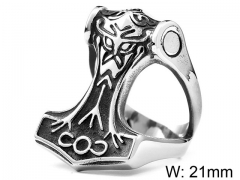 HY Wholesale 316L Stainless Steel Religion Rings-HY0012R232