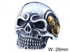 HY Wholesale 316L Stainless Steel Skull Rings-HY0012R284