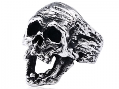 HY Wholesale 316L Stainless Steel Skull Rings-HY0012R335