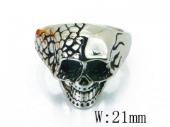 HY Stainless Steel 316L Skull Rings-HY22R0865H2B