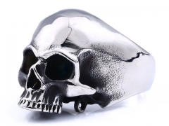 HY Wholesale 316L Stainless Steel Skull Rings-HY0012R389