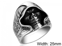 HY Wholesale 316L Stainless Steel Skull Rings-HY0012R110