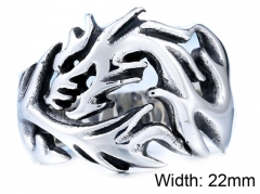 HY Wholesale 316L Stainless Steel Hollow Rings-HY0012R119