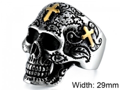 HY Wholesale 316L Stainless Steel Skull Rings-HY0012R153