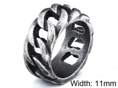 HY Wholesale 316L Stainless Steel Hollow Rings-HY0012R185