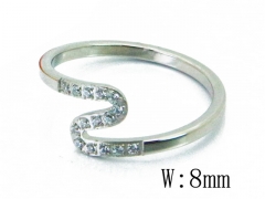 HY Wholesale 316L Stainless Steel CZ Rings-HY14R0668HDD