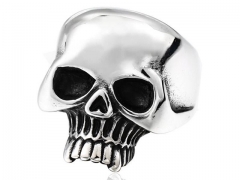 HY Wholesale 316L Stainless Steel Skull Rings-HY0012R367