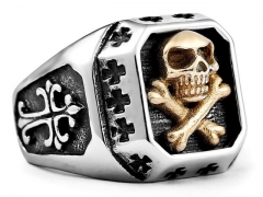 HY Wholesale 316L Stainless Steel Skull Rings-HY0012R260