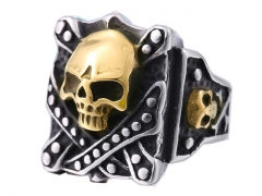 HY Wholesale 316L Stainless Steel Skull Rings-HY0012R267