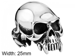 HY Wholesale 316L Stainless Steel Skull Rings-HY0012R132