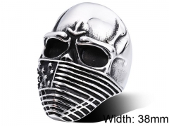 HY Wholesale 316L Stainless Steel Skull Rings-HY0012R276