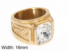 HY Wholesale 316L Stainless Steel CZ Rings-HY0001R157