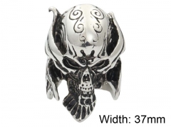 HY Jewelry Wholesale Stainless Steel 316L Skull Rings-HY0001R348