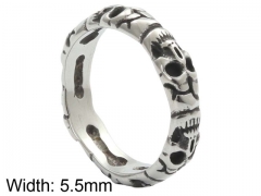 HY Jewelry Wholesale Stainless Steel 316L Skull Rings-HY0001R345