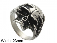 HY Jewelry Wholesale Stainless Steel 316L Skull Rings-HY0001R334