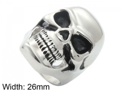 HY Jewelry Wholesale Stainless Steel 316L Skull Rings-HY0001R347