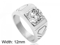 HY Wholesale 316L Stainless Steel CZ Rings-HY0001R195