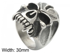HY Jewelry Wholesale Stainless Steel 316L Skull Rings-HY0001R300