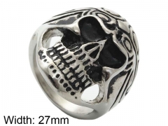 HY Jewelry Wholesale Stainless Steel 316L Skull Rings-HY0001R408
