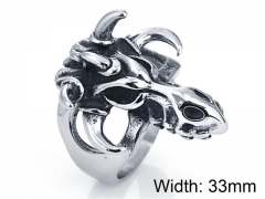HY Wholesale Jewelry Stainless Steel 316L Animal Rings-HY0001R014