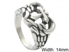 HY Wholesale 316L Stainless Steel Hollow Rings-HY0001R392