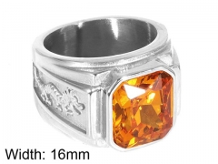 HY Wholesale 316L Stainless Steel CZ Rings-HY0001R160