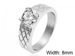 HY Wholesale 316L Stainless Steel CZ Rings-HY0001R201