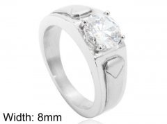 HY Wholesale 316L Stainless Steel CZ Rings-HY0001R422