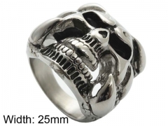 HY Jewelry Wholesale Stainless Steel 316L Skull Rings-HY0001R403