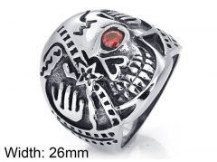 HY Jewelry Wholesale Stainless Steel 316L Skull Rings-HY0001R169