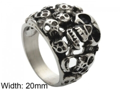 HY Jewelry Wholesale Stainless Steel 316L Skull Rings-HY0001R281