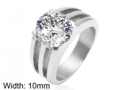 HY Wholesale 316L Stainless Steel CZ Rings-HY0001R198