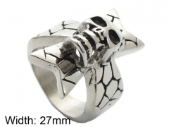 HY Jewelry Wholesale Stainless Steel 316L Skull Rings-HY0001R335