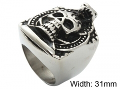 HY Jewelry Wholesale Stainless Steel 316L Skull Rings-HY0001R358