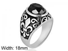 HY Wholesale 316L Stainless Steel CZ Rings-HY0001R137