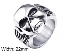HY Jewelry Wholesale Stainless Steel 316L Skull Rings-HY0001R143