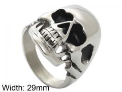 HY Jewelry Wholesale Stainless Steel 316L Skull Rings-HY0001R364